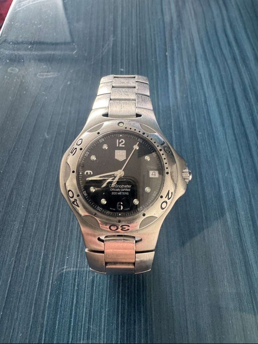 Tag Heuer Kiriun Silver Automatic Watch with Black Dial